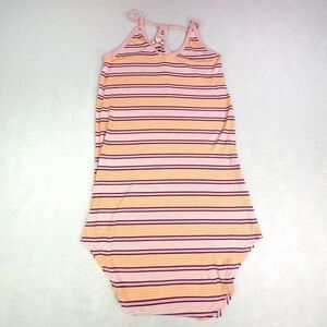 O’Neill Striped Halter Dress Summer Girl Beachy Vacation Womens Medium Y2K